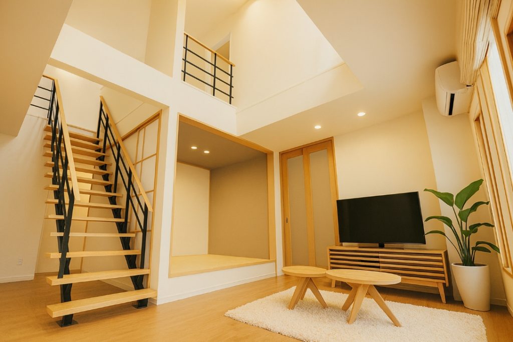 吹き抜けを作ったら1階のテレビの音が2階の寝室まで響いてうるさい